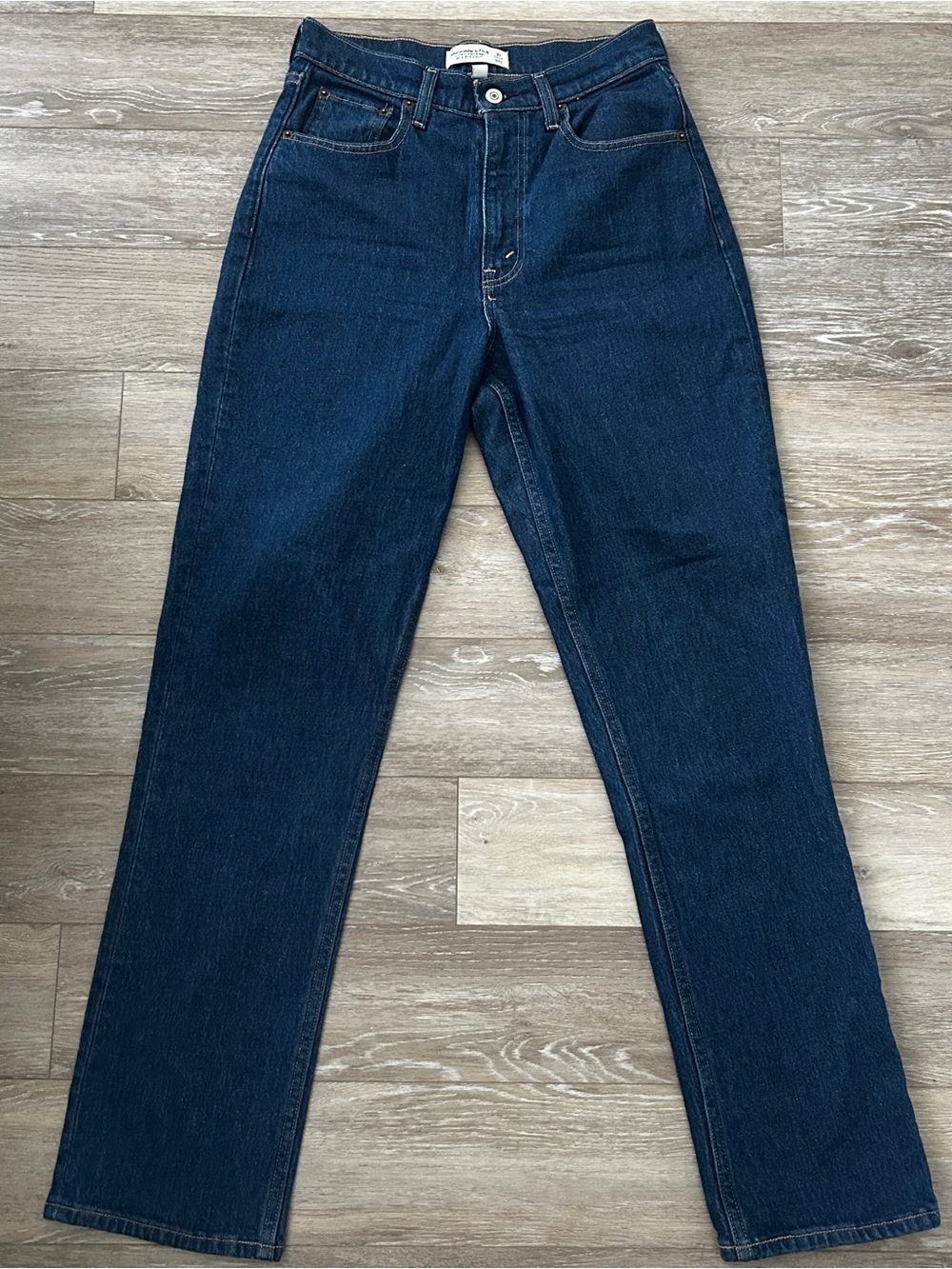 Dark Blue Women's Straight-Leg Jeans